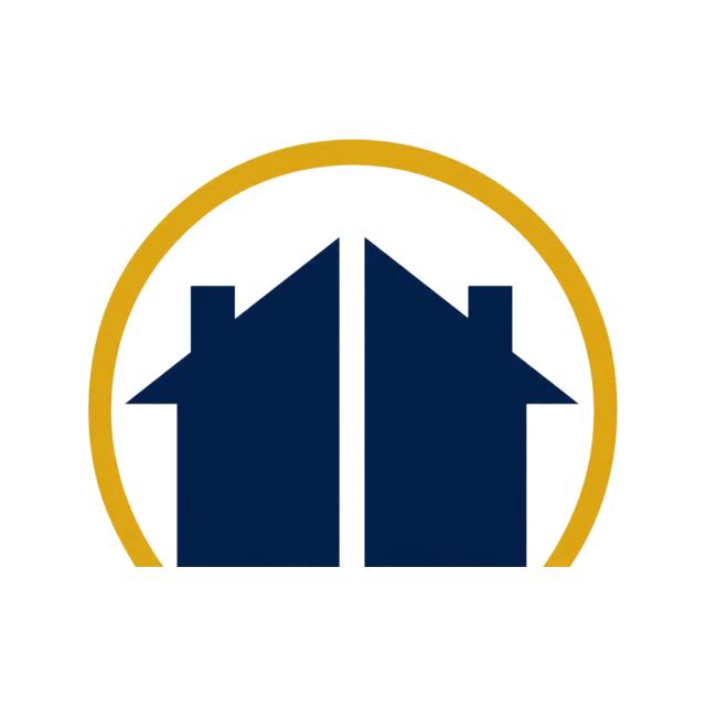 Two joined home halves protected by a trust arch for community property planning