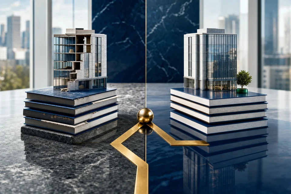 Split commercial property basis comparison for a community property trust planning brief